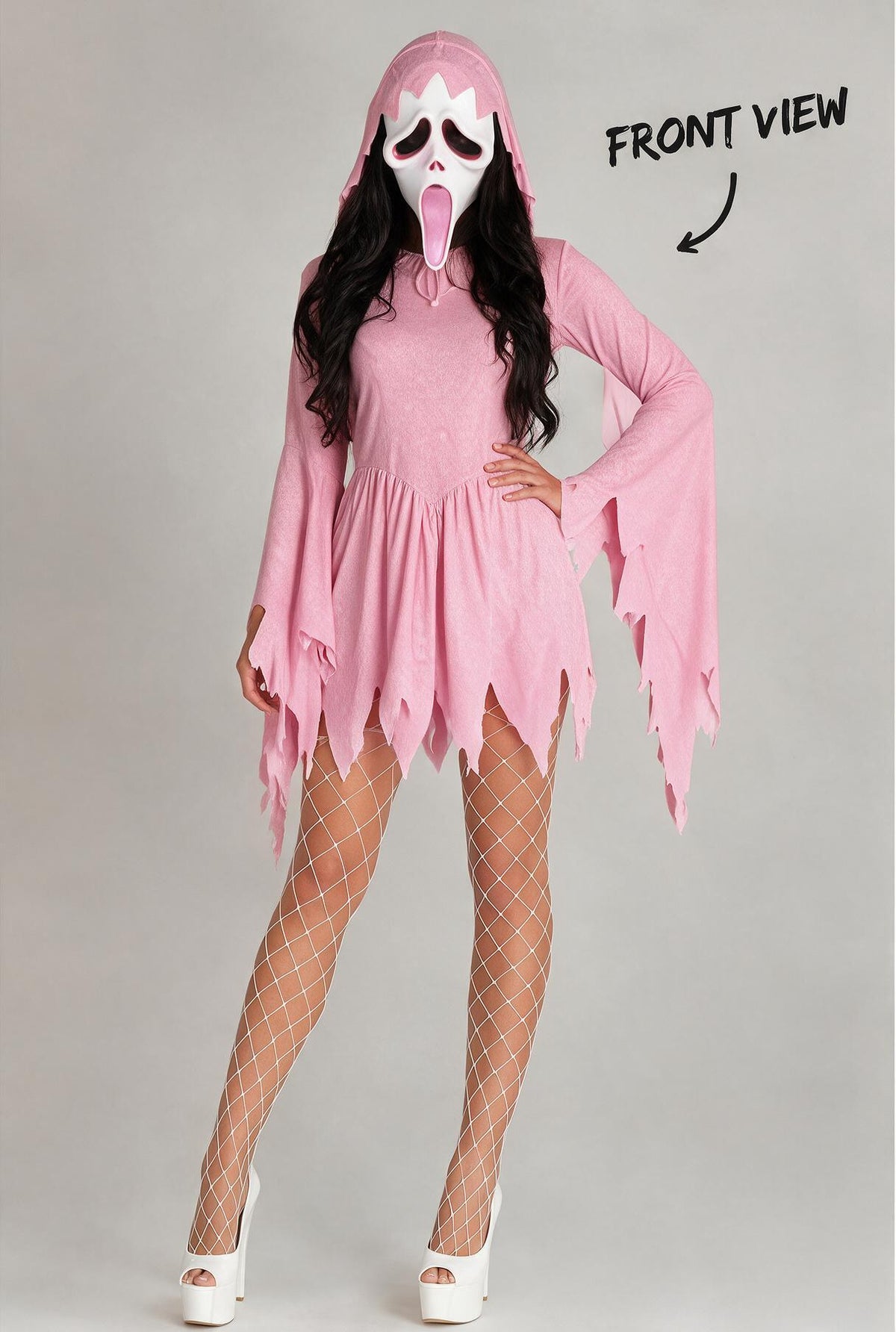Pink Scream Mask Costume Set