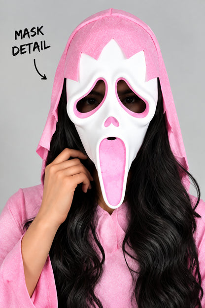 Pink Scream Mask Costume Set